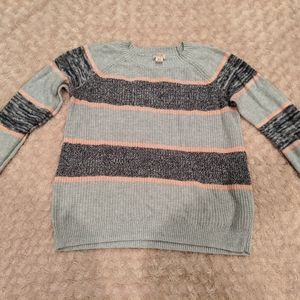 Grey and Blush Striped Sweater